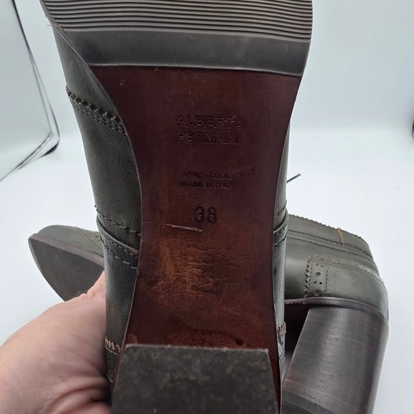 Alberto Fermani Sz 38 (7)Artisan  Women Italy Leather Ankle Boots - Picture 5 of 6